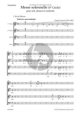 Messe solennelle (Ste Cécile) for Soloists-Choir and Orchestra Choral Score (lat.)