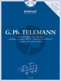 Telemann Sonata d-moll TWV 41: d4 Altblokfluit-Bc Boek-CD