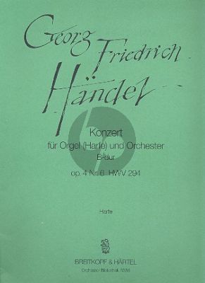 Handel Concerto Bb major Op. 4 No. 6 HWV 294 Organ and Orchestra (Solo Harp part) (A. Lawrence-King)