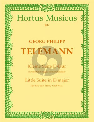 Telemann Kleine Suite D-dur 5 Streicher-BC Partitur (ed. Hilmar Höckner)