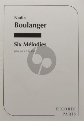 Boulanger 6 Melodies Chant-Piano