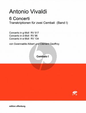 Vivaldi 6 Concerti Band 1 fur 2 Cembali (transcr. Gwennaelle Alibert und Clément Geoffroy