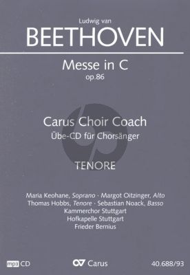 Beethoven Messe C-dur Op.86 SATB soli-SATB-Orch. (lat.) Tenor Chorstimme CD (Carus Choir Coach)