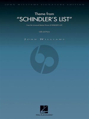 Williams Theme from Schindler's List Cello and Piano