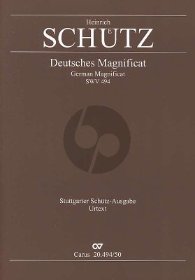 Schutz Deutsches Magnificat. "Meine Seele erhebt den Herrn" SWV 494 (1671) (SATB-SATB) (Partitur)