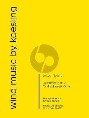 Nudera Divertimento No.2 3 Bassetthörner (Partitur und Stimmen) (Bernhard Kösling)