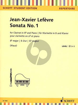 Lefevre Sonata No.1 B-flat major Clarinet-Piano (from: Méthode de Clarinette) (Rudolf Mauz)