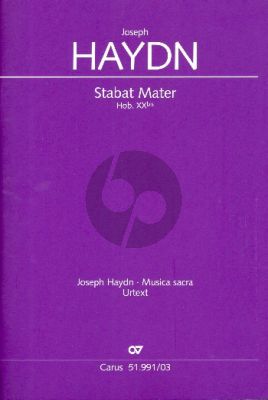 Haydn Stabat Mater Hob. XXbis, 1767 (Soli SATB, Coro SATB, 2 Ob (auch Eh), 2 Vl, Va, Bc) (Klavierauszug Herausgeber Clemens Harasim)