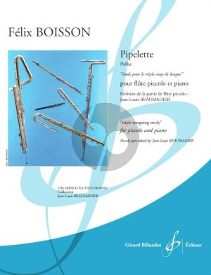 Boisson Pipelette (Polka) Piccolo et Piano (Triple tonguing study) (Jean-Louis Beaumadier)