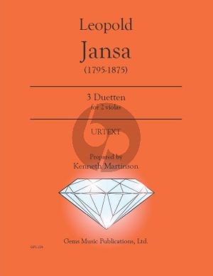 Jansa 3 Duetten 2 Violas (Prepared and Edited by Kenneth Martinson) (Urtext)