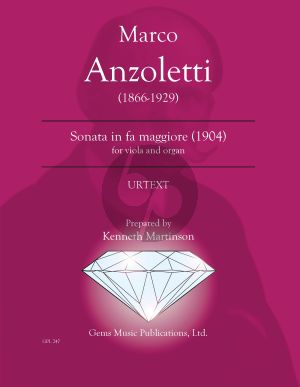 Anzoletti Sonata in fa maggiore (1904) Viola - Organo (Prepared and Edited by Kenneth Martinson) (Urtext)