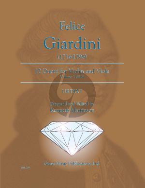 Giardini 12 Duetti for Volume 1 No. 1 - 6 for Violln - Viola (Prepared and Edited by Kenneth Martinson) (Urtext)