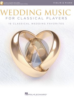 Wedding Music for Classical Players – Violin and Piano (Book with Audio online)