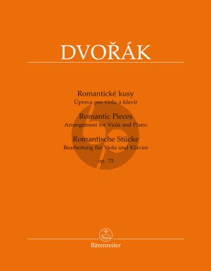 Dvorak Romantic Pieces Opus 75 Viola and Piano (transcr. by Bella Kalinowska and Semjon Kalinowsky)