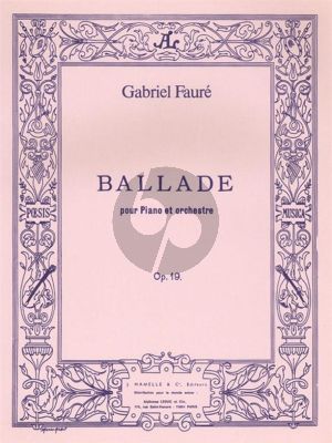 Faure Ballade Opus 19 Piano et Orchestre (reduction 2 Piano's)