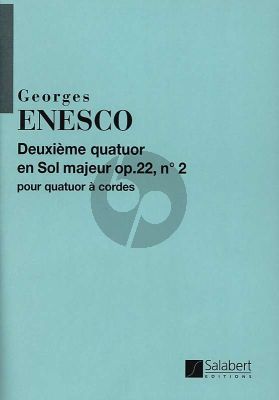 Enescu Quatuor Sol-majeur Opus 22 No. 2 2 Violons-Alto et Violoncelle (Parties)