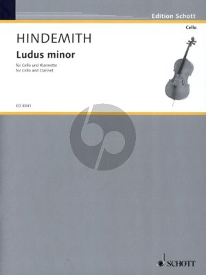 Hindemith Ludus Minor (1944) fur Violoncello und Klarinette - Spielpartitur (Erstausgabe)