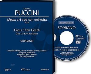 Puccini Messa a 4 Voici (Messa di Gloria) Soli-Chor-Orchester Sopran Chorstimme CD (Carus Choir Coach)