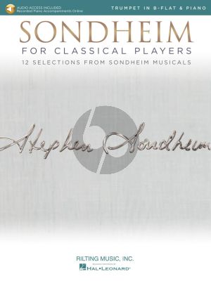 Sondheim for Classical Players for Trumpet and Piano (Book with Audio online)