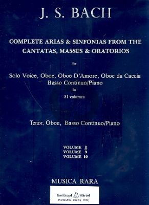 Bach Complete Arias Vol.8 Tenor Voice-Oboe-Bc (edited by John Madden)