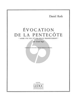 Roth Evocation de la Pentecote pour Orgue