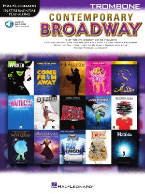 Contemporary Broadway Instrumental Play-Along for Trombone (Book with Audio online)