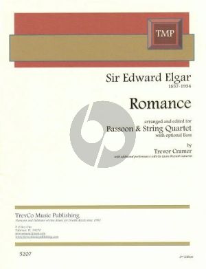 Elgar Romance Op.62 Fagott and String Quartet (Arranged by Trevor Cramer) (Score and Parts)