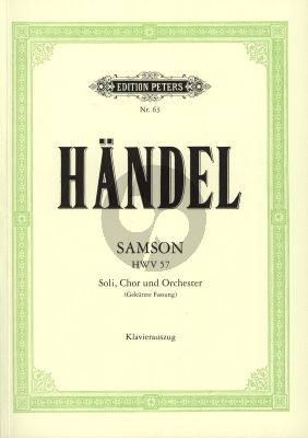 Handel Samson HWV 57 5 Solisten (SATBB), Gem.Chor (SATB), Orchester Klavierauszug (dt.) (Gekürzte Fassung) (Alfred Dörffel)
