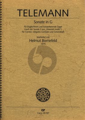 Telemann Sonate G-Dur English Horn [Viola] und Orgel (Herausgegeben von Helmut Bornefeld)