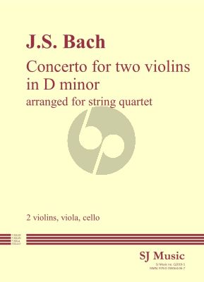 Bach Concerto 2 violins d-minor for String Quartet (Score/Parts) (transcr. by John Cooley)