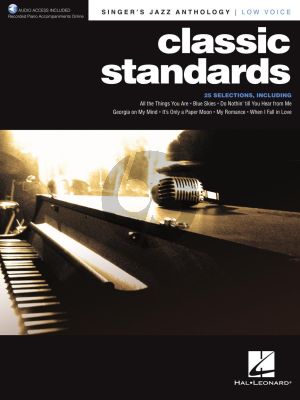 Classic Standards Low Voice (Singer's Jazz Anthology) (with Recorded Piano Accompaniments Online)