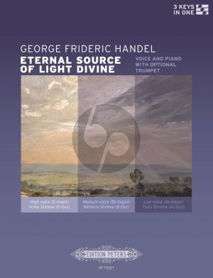 Handel Eternal Source of Light Divine Voice and Piano with Trumpet obl. (3 Keys High - Medium- Low)