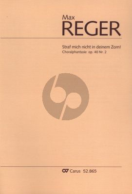 Reger Choralphantasie "Straf mich nicht in deinem Zorn" Op. 40 No. 2 Orgel