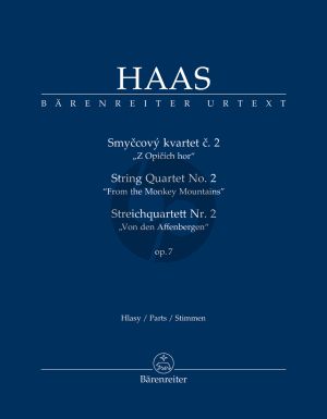Haas String Quartet No. 2 Op. 7 "From the Monkey Mountains" Parts (with percussion ad libitum) (edited by Ondrej Pivoda)