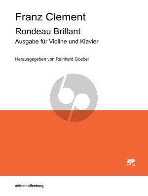 Clement Rondeau Brillant Op. 36 Violine solo with String Quartet (piano reduction) (edited by Reinhard Goebel)