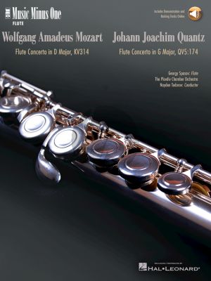 Mozart Flute Concerto No. 2 in D Major, K. 314 and Quantz Concerto in G Major (Book with Online Audio) (MMO)