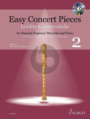 Easy Concert Pieces Vol. 2 Descant Recorder and Piano (24 Pieces from 5 Centuries - Book with CD) (edited by Elisabeth Kretschmann)