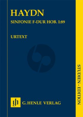 Haydn Symphony F major Hob. I:89 Study Score (edited by Andreas Friesenhagen) (Henle-Urtext)