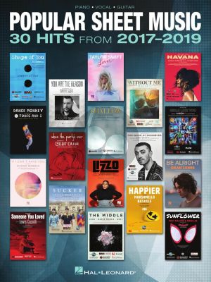 Popular Sheet Music – 30 Hits from 2017-2019 (Piano-Vocal-Guitar)