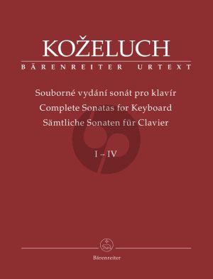 Kozeluch Samtliche Sonaten fur Clavier Vol.1-4 (No.1 - 50) (Edited by Christopher Hogwood) (Barenreiter-Urtext)