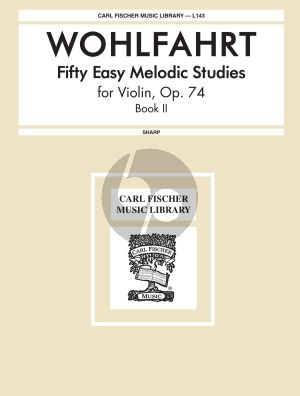 Wohlfahrt 50 Easy Melodious Studies Op.74 Vol.2 Violin