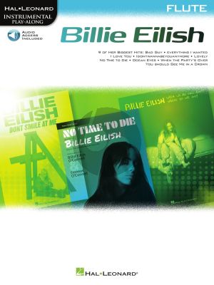 Billie Eilish Flute Instrumental Play-Along Pack (Book with Audio online)