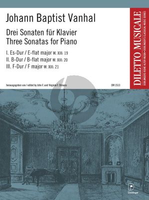 3 Sonaten W.XIII: 19-21 für Klavier