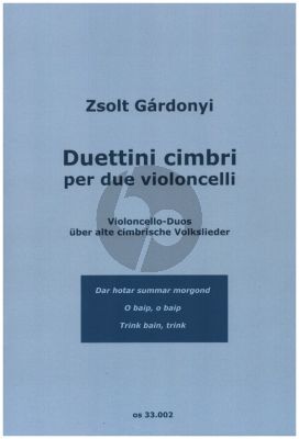 Gardonyi Duettini cimbri per due violoncelli (Part./Stimmen)