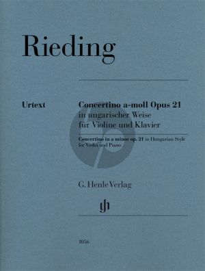 Rieding Concertino a-minor Op. 21 (Hungarian Style) Violin and Piano (1st - 3rd Position) (Annette Oppermann - Evelyne Grüb-Trauer - Maruša Zupančič)