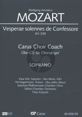 Mozart Vesperae Solennis de Confessore KV 339 Sopran Chorstimme CD (Carus Choir Coach)