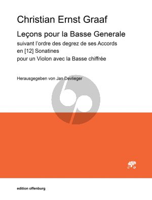 Graaf Lecons pour la Basse Generale Violine und Bc (suivant l’ordre des degrez de ses Accords en 12 Sonatines) (herausgegeben von Jan Devlieger)