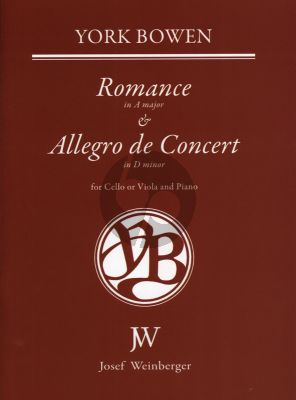 Bowen Romance A-major & Allegro de Concert d-minor Op. 21 No. 1 and 2 Cello (or Viola) and Piano