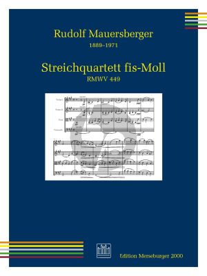 Mauersberger Streichquartett fis-Moll RMWV 449 (Part./Stimmen)