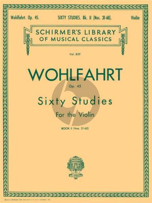 Wohlfahrt 60 Studies Op.45 Vol.2 No.31 - 60 for Violin (edited by Gaston Blay)